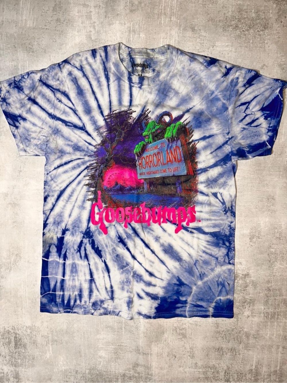 Rare Vintage Goosebumps tie dye t-shirt